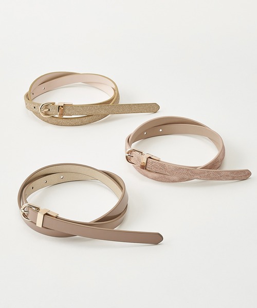 one after another NICE CLAUP（ワンアフターアナザーナイスクラップ）の「リバーシブルベルト（ベルト・レディース・モカ/パイソン/ゴールド・FREE）」の19枚目の写真