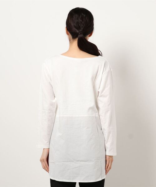 Lugnoncure(ルノンキュール)の「布帛ドッキングインナー(Tシャツ/カットソー・レディース・オフホワイト・フリ-)」の3枚目の写真