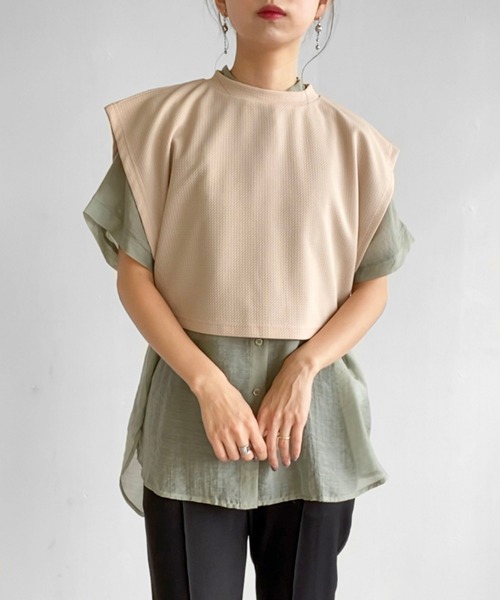 Birthday room（バースデイルーム）の「バックスリット2WAYデザインショート丈カットベスト（ベスト・レディース・ブラック/ベージュ/ライム/アイボリー・FREE）」の13枚目の写真