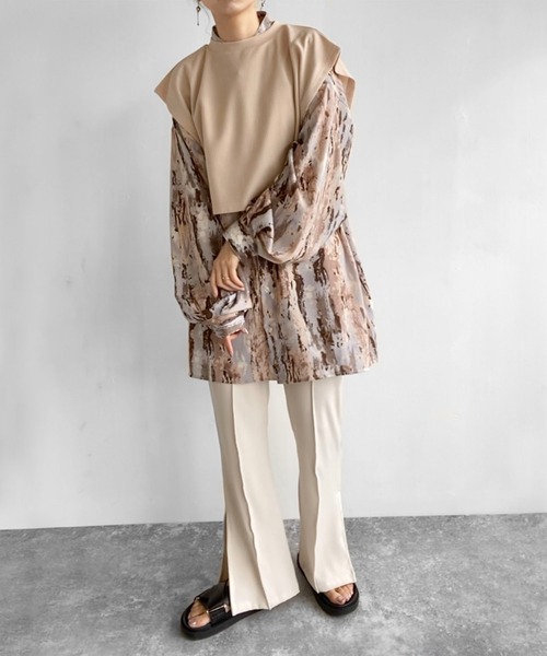 Birthday room（バースデイルーム）の「バックスリット2WAYデザインショート丈カットベスト（ベスト・レディース・ブラック/ベージュ/ライム/アイボリー・FREE）」の18枚目の写真