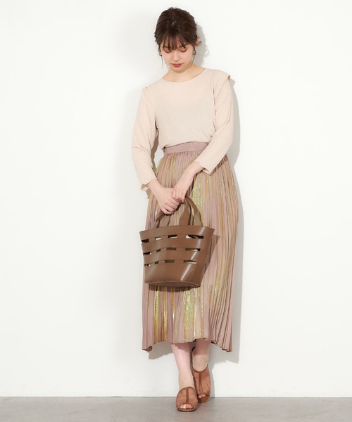 natural couture(ナチュラルクチュール)の「オーロラプリーツスカート(スカート・レディース・モカ/ミント/グレイッシュベージュ/ブラック・FREE)」の19枚目の写真