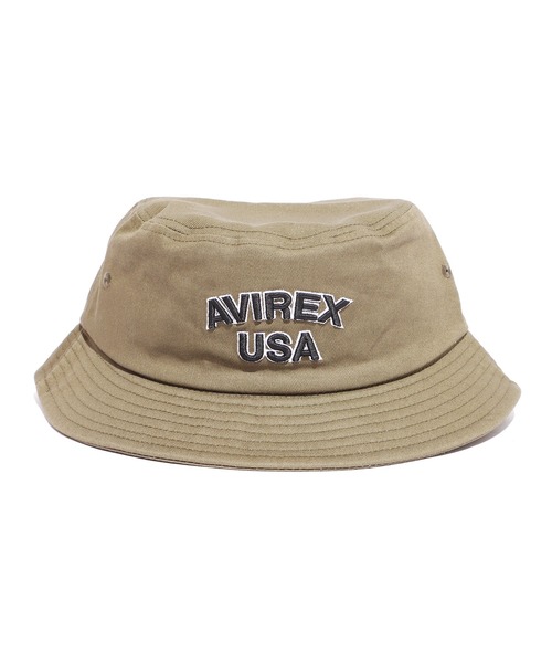 AVIREX（アヴィレックス）の「AVIREX/アビレックス AX USA 3D EMB BUCKET HAT バケットハット（ハット・メンズ・ホワイト/ブラック/ネイビー/カーキ・FREE）」の4枚目の写真