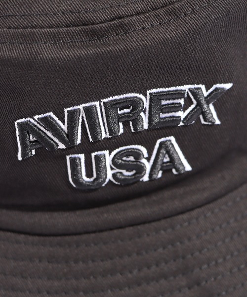 AVIREX（アヴィレックス）の「AVIREX/アビレックス AX USA 3D EMB BUCKET HAT バケットハット（ハット・メンズ・ホワイト/ブラック/ネイビー/カーキ・FREE）」の8枚目の写真
