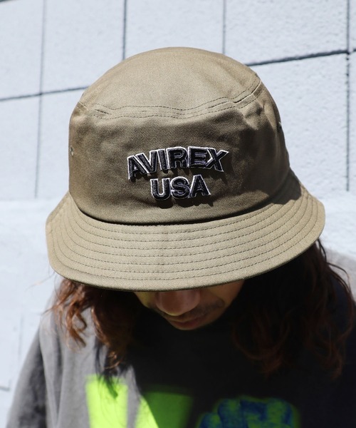 AVIREX（アヴィレックス）の「AVIREX/アビレックス AX USA 3D EMB BUCKET HAT バケットハット（ハット・メンズ・ホワイト/ブラック/ネイビー/カーキ・FREE）」の19枚目の写真