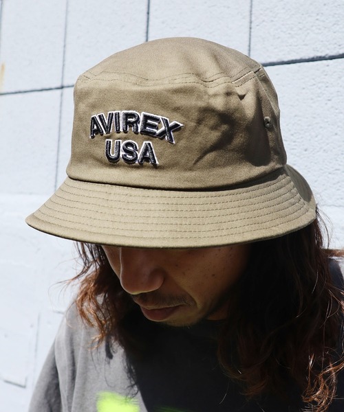 AVIREX（アヴィレックス）の「AVIREX/アビレックス AX USA 3D EMB BUCKET HAT バケットハット（ハット・メンズ・ホワイト/ブラック/ネイビー/カーキ・FREE）」の20枚目の写真