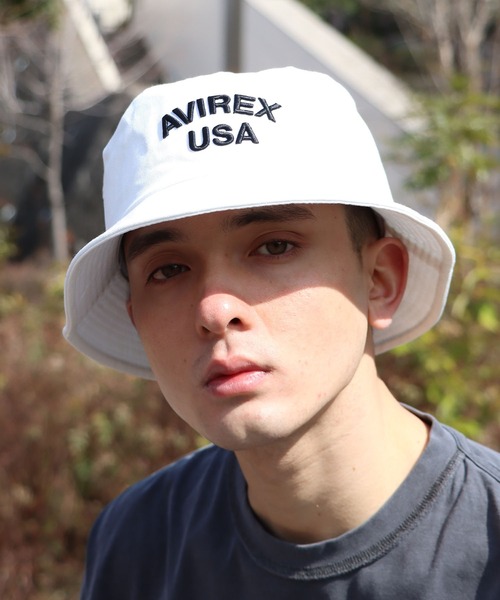 AVIREX（アヴィレックス）の「AVIREX/アビレックス AX USA 3D EMB BUCKET HAT バケットハット（ハット・メンズ・ホワイト/ブラック/ネイビー/カーキ・FREE）」の15枚目の写真