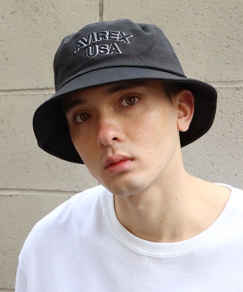AVIREX（アヴィレックス）の「AVIREX/アビレックス AX USA 3D EMB BUCKET HAT バケットハット（ハット・メンズ・ホワイト/ブラック/ネイビー/カーキ・FREE）」の18枚目の写真