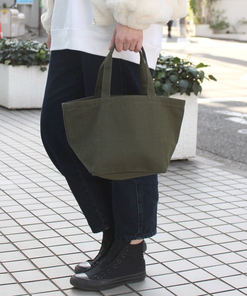 United Athle(ユナイテッドアスレ)の「【UNITED ATHLE】ユナイテッドアスレ ヘビーキャンバス タウントートバッグ 1543(トートバッグ・レディース・オリーブ/ナチュラル/ブラック/ライトグレー/キャメル/ネイビー・FREE)」の4枚目の写真