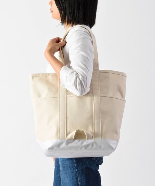 I.D.E.A international(イデアインターナショナル)の「コンパートメントバッグ マルシェ(トートバッグ・レディース・ナチュラル/ブラウン/ダークグレー・フリ-)」の10枚目の写真