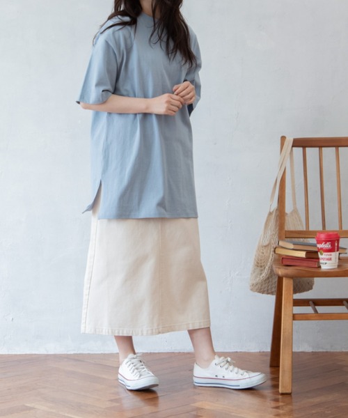 Mysa&Liina(ミーサリーナ)の「BACKプリントオーバーサイズコットンTシャツ(Tシャツ/カットソー・レディース・オフホワイト/サックスブルー/ピンクベージュ・M)」の16枚目の写真