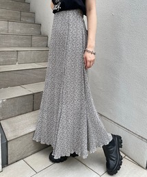 小花柄ワッシャースカート