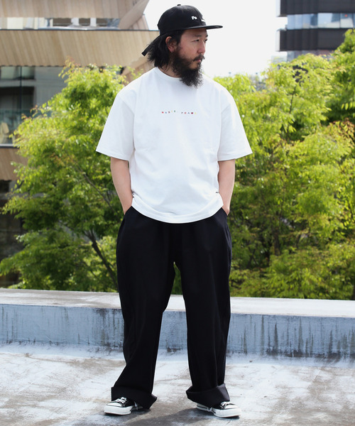 MASTER FRAME（マスターフレーム ）の「MASTER FRAME RAINBOW刺繍Tシャツ（Tシャツ/カットソー・メンズ・ホワイト/ブラック・2/4/3）」の7枚目の写真