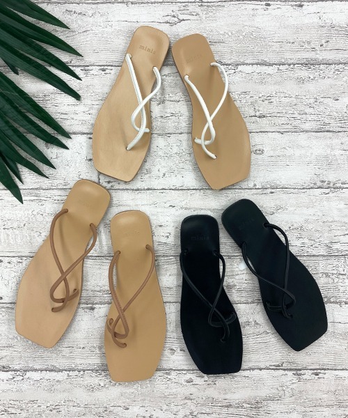 Factor=（ファクターイコール）の「ロープスクエアサンダル（サンダル・レディース・ホワイト/ブラック/ベージュ・S/M/L）」の5枚目の写真