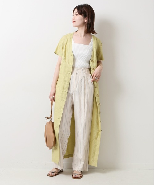 Spick & Span（スピックアンドスパン）の「コットンポリエステル 2wayニットタンクトップ◆（ニット/セーター・レディース・ホワイト/ネイビー/ブラウン/グリーン・FREE）」の5枚目の写真