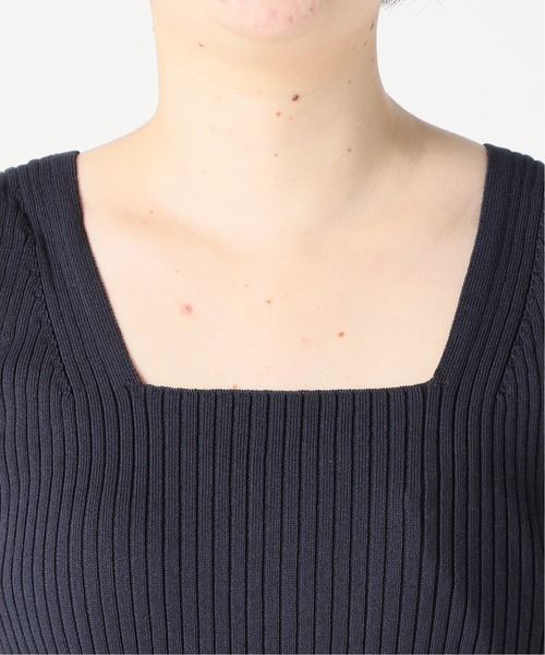 Spick & Span（スピックアンドスパン）の「コットンポリエステル 2wayニットタンクトップ◆（ニット/セーター・レディース・ホワイト/ネイビー/ブラウン/グリーン・FREE）」の18枚目の写真