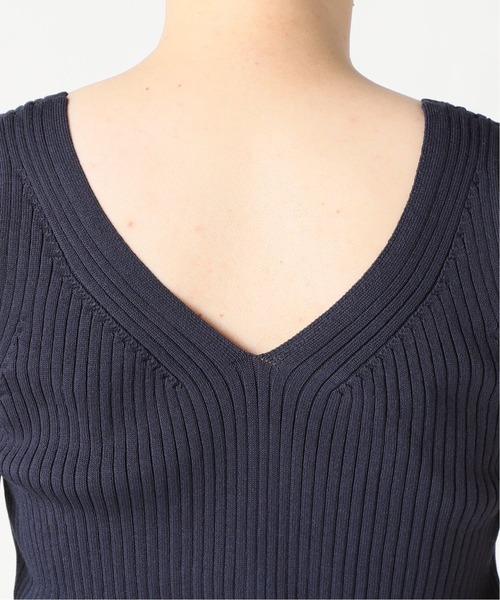 Spick & Span（スピックアンドスパン）の「コットンポリエステル 2wayニットタンクトップ◆（ニット/セーター・レディース・ホワイト/ネイビー/ブラウン/グリーン・FREE）」の19枚目の写真