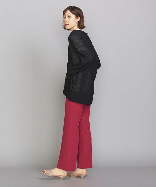 BEAUTY&YOUTH UNITED ARROWS（ビューティーアンドユースユナイテッドアローズ）の「BY Vネックオーバーニットカーディガン -ウォッシャブル-（カーディガン/ボレロ・レディース・ライトブルー/ブラック/ベージュ・FREE）」の4枚目の写真