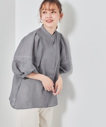 cepo | ボリュームスリーブ　ステッチシアーブラウス(シャツ/ブラウス)