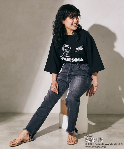 JOURNAL STANDARD relume（ジャーナルスタンダード　レリューム）の「【PEANUTS×SPORTS WEAR by relume】スヌーピーTシャツ（Tシャツ/カットソー・メンズ・ホワイト/ブラック/スミクロ/ベージュ・MEDIUM/LARGE/X-LARGE）」の20枚目の写真