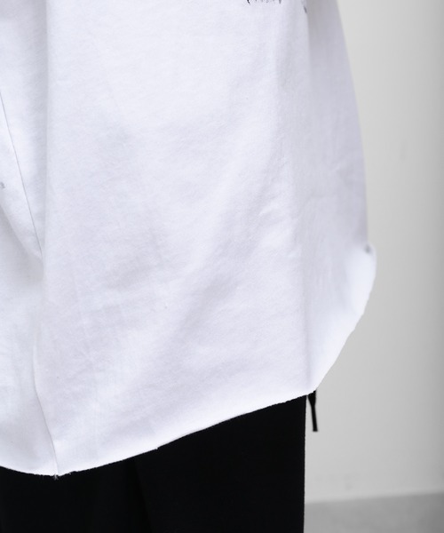 minsobi（ミンソビ）の「ロングタンクトップ ルーズシルエット（Tシャツ/カットソー・メンズ・ホワイト/ブラック・FREE）」の16枚目の写真