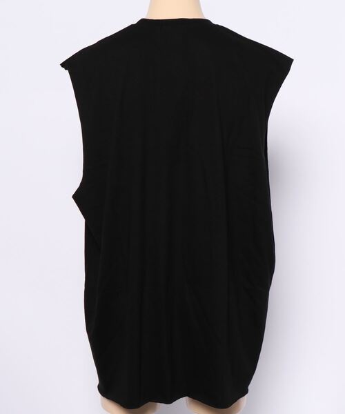 minsobi（ミンソビ）の「ロングタンクトップ ルーズシルエット（Tシャツ/カットソー・メンズ・ホワイト/ブラック・FREE）」の19枚目の写真