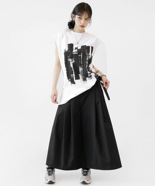 ロングタンクトップ ルーズシルエット（Tシャツ/カットソー）｜minsobi