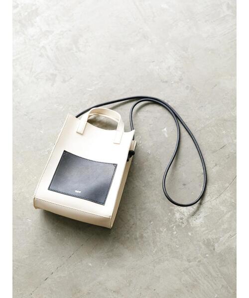 koe(コエ)の「フロントポケットショルダーバッグ*(ショルダーバッグ・レディース・アイボリー/レオパード/グレイッシュベージュ・FREE)」の5枚目の写真