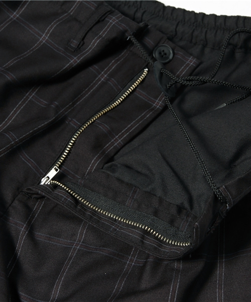 HARE(ハレ)の「チェックイージートラウザー(HARE)(スラックス・メンズ・ブラック/グレー・MEDIUM/SMALL/LARGE)」の4枚目の写真