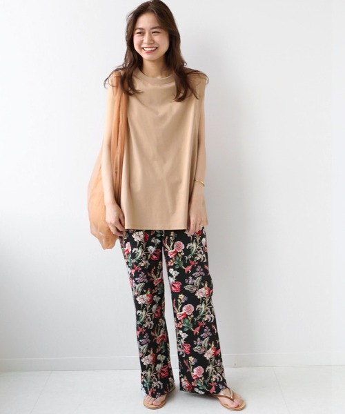 JOURNAL STANDARD relume（ジャーナルスタンダード　レリューム）の「ブラックフローラルイージーパンツ◆（その他パンツ・レディース・パープル/レッド・FREE）」の9枚目の写真