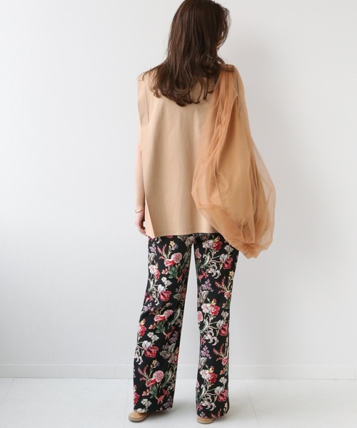 JOURNAL STANDARD relume（ジャーナルスタンダード　レリューム）の「ブラックフローラルイージーパンツ◆（その他パンツ・レディース・パープル/レッド・FREE）」の11枚目の写真