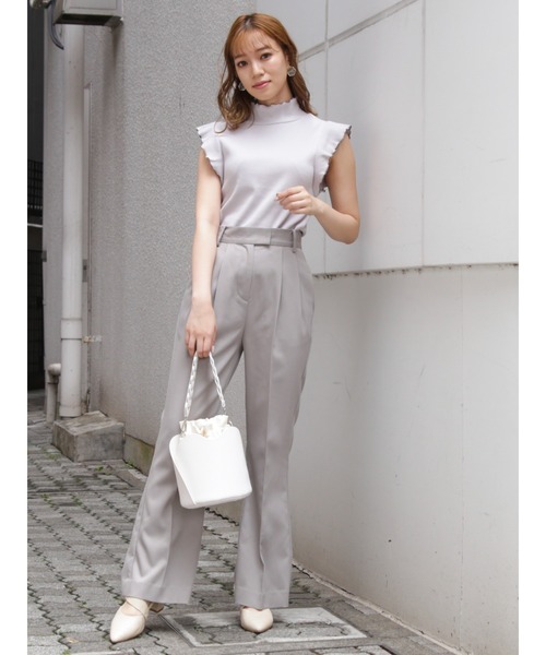 dazzlin（ダズリン）の「セミフレアタックパンツ（その他パンツ・レディース・ブラウン/グレー/アイボリー・SMALL/MEDIUM）」の17枚目の写真