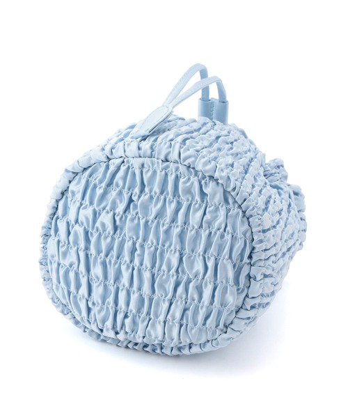 MADEMOISELLE ROPE'（マドモアゼル ロペ）の「【HAI】シャーリング巾着バッグ（ショルダーバッグ・レディース・サックスブルー/ブラック・FREE）」の12枚目の写真