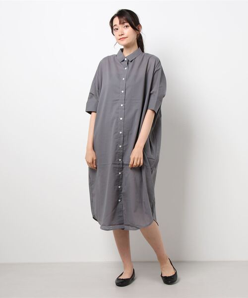 Lugnoncure（ルノンキュール）の「オーバーサイズワンピース（ワンピース・レディース・オフホワイト/ブルー/チャコール・ﾌﾘ-）」の6枚目の写真