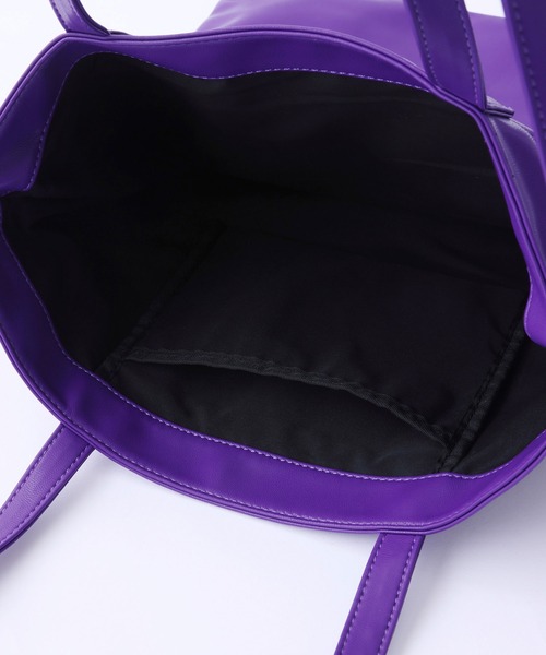 X-girl（エックスガール）の「FAUX LEATHER 2WAY BIG TOTE（トートバッグ・レディース・ブラック/ベージュ/パープル・ONE SIZE）」の12枚目の写真