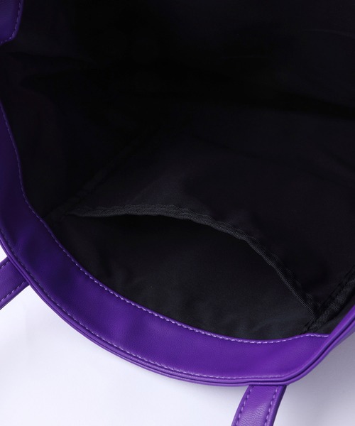 X-girl（エックスガール）の「FAUX LEATHER 2WAY BIG TOTE（トートバッグ・レディース・ブラック/ベージュ/パープル・ONE SIZE）」の13枚目の写真