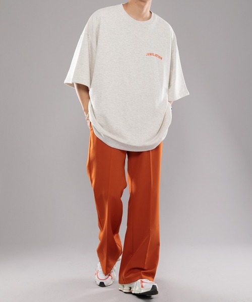 kutir(クティール)の「カレッジロゴ刺繍ルーズTシャツ(Tシャツ/カットソー・メンズ・ダークグリーン/グレー/ダークブルー・MEDIUM/LARGE)」の6枚目の写真