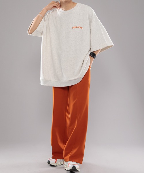 kutir(クティール)の「カレッジロゴ刺繍ルーズTシャツ(Tシャツ/カットソー・メンズ・ダークグリーン/グレー/ダークブルー・MEDIUM/LARGE)」の7枚目の写真
