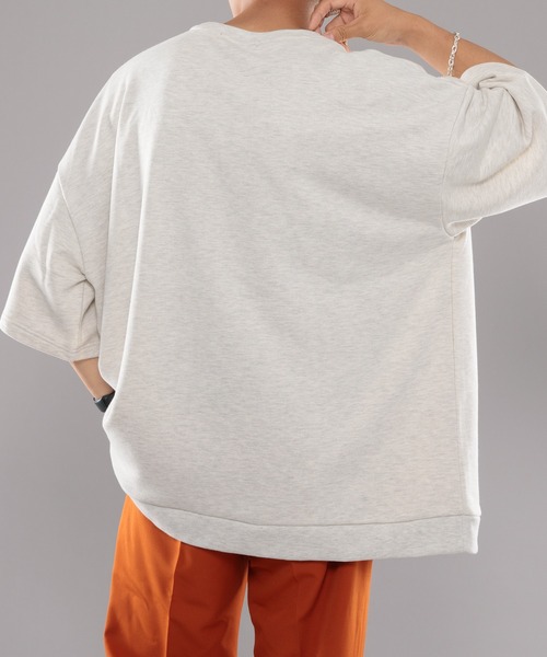 kutir(クティール)の「カレッジロゴ刺繍ルーズTシャツ(Tシャツ/カットソー・メンズ・ダークグリーン/グレー/ダークブルー・MEDIUM/LARGE)」の14枚目の写真