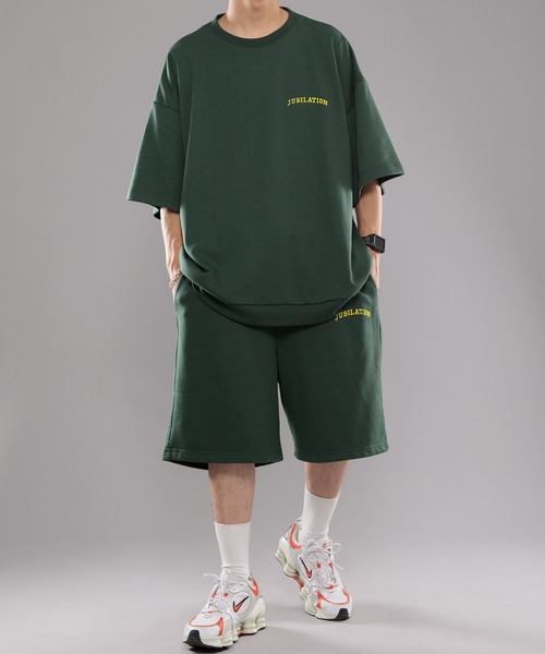 kutir(クティール)の「カレッジロゴ刺繍ルーズTシャツ(Tシャツ/カットソー・メンズ・ダークグリーン/グレー/ダークブルー・MEDIUM/LARGE)」の16枚目の写真
