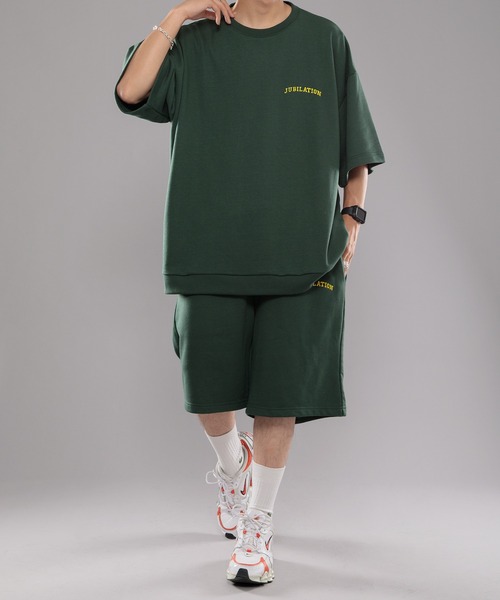 kutir(クティール)の「カレッジロゴ刺繍ルーズTシャツ(Tシャツ/カットソー・メンズ・ダークグリーン/グレー/ダークブルー・MEDIUM/LARGE)」の17枚目の写真