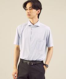 WORK TRIP OUTFITS GREEN LABEL RELAXING | WTO Pロンスト トリコット カッタウェイ スリム ドレスシャツ -イージーアイロン・吸水速乾・ストレッチ-(ビジネスシャツ)