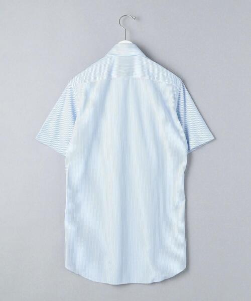 WORK TRIP OUTFITS GREEN LABEL RELAXING（ワークトリップアウトフィッツグリーンレーベル リラクシング）の「WTO Pロンスト トリコット カッタウェイ スリム ドレスシャツ -イージーアイロン・吸水速乾・ストレッチ-（ビジネスシャツ・メンズ・ライトブルー/コバルトブルー・SMALL/LARGE/X-LARGE/MEDIUM）」の6枚目の写真