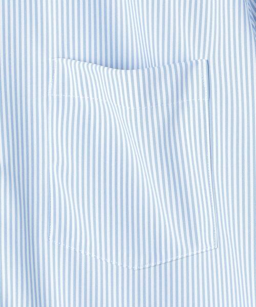 WORK TRIP OUTFITS GREEN LABEL RELAXING（ワークトリップアウトフィッツグリーンレーベル リラクシング）の「WTO Pロンスト トリコット カッタウェイ スリム ドレスシャツ -イージーアイロン・吸水速乾・ストレッチ-（ビジネスシャツ・メンズ・ライトブルー/コバルトブルー・SMALL/LARGE/X-LARGE/MEDIUM）」の9枚目の写真