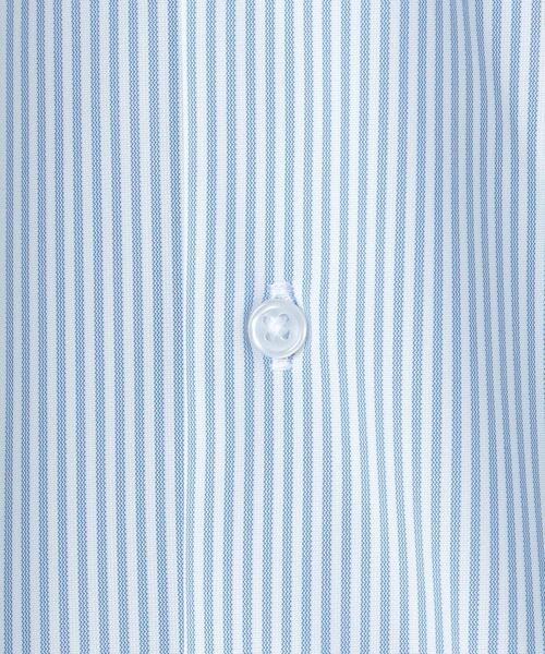 WORK TRIP OUTFITS GREEN LABEL RELAXING（ワークトリップアウトフィッツグリーンレーベル リラクシング）の「WTO Pロンスト トリコット カッタウェイ スリム ドレスシャツ -イージーアイロン・吸水速乾・ストレッチ-（ビジネスシャツ・メンズ・ライトブルー/コバルトブルー・SMALL/LARGE/X-LARGE/MEDIUM）」の5枚目の写真