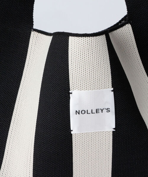 NOLLEY’S(ノーリーズ)の「ストライプ柄ニットトートバッグ(トートバッグ・レディース・ブラック系その他3/グリーン系その他3・FREE)」の6枚目の写真