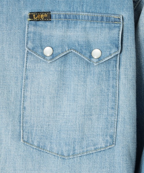 Lee（リー）の「SUPERSIZED オーバーサイズ　ビッグシルエット　デニムシャツ（シャツ/ブラウス・メンズ・インディゴブルー・MEDIUM/SMALL/LARGE）」の20枚目の写真