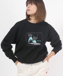 CONVERSE(コンバース)スニーカーグラフィック プリント スウェットトップス レディース/トレーナープルオーバー