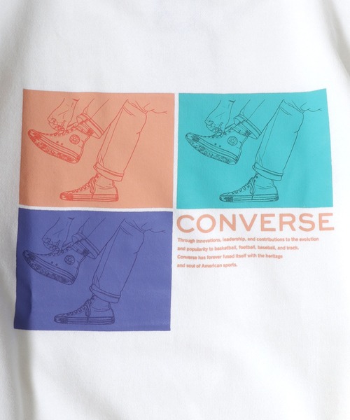 CONVERSE（コンバース）の「CONVERSE(コンバース)スニーカーグラフィック プリント スウェットトップス レディース/トレーナープルオーバー（スウェット・レディース・ホワイト/ブラック/ホワイト系その他/ブラック系その他・M/L）」の15枚目の写真