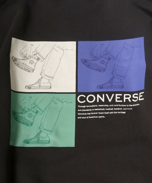 CONVERSE（コンバース）の「CONVERSE(コンバース)スニーカーグラフィック プリント スウェットトップス レディース/トレーナープルオーバー（スウェット・レディース・ホワイト/ブラック/ホワイト系その他/ブラック系その他・M/L）」の11枚目の写真