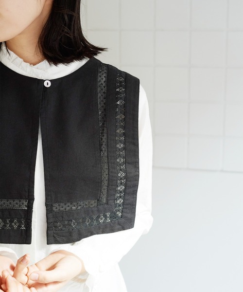 bulle de savon LINEN　washer　sailorブルゾン bulle de savon（ビュルデサボン）の「smocking big sailor